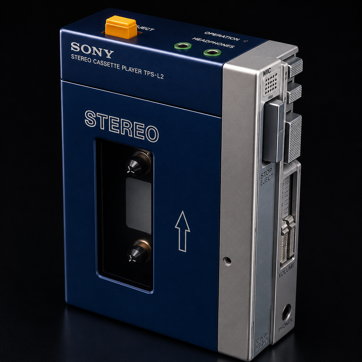 Sony cassette Walkman on a dark background