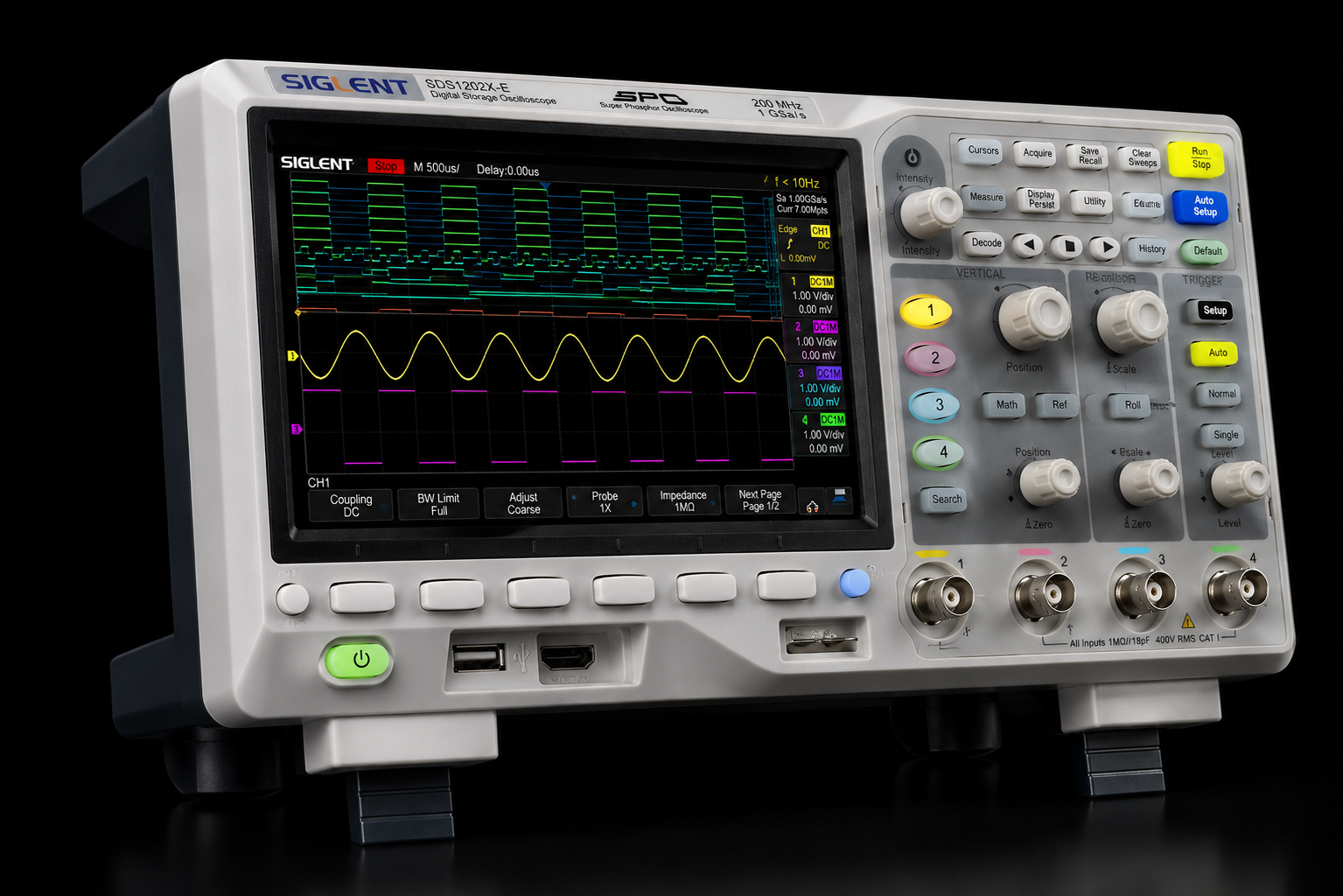 Siglent SDS1104X-E oscilloscope product photo