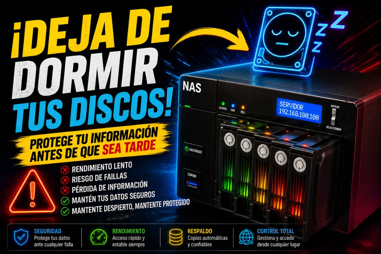 Discos duros NAS en un servidor de almacenamiento