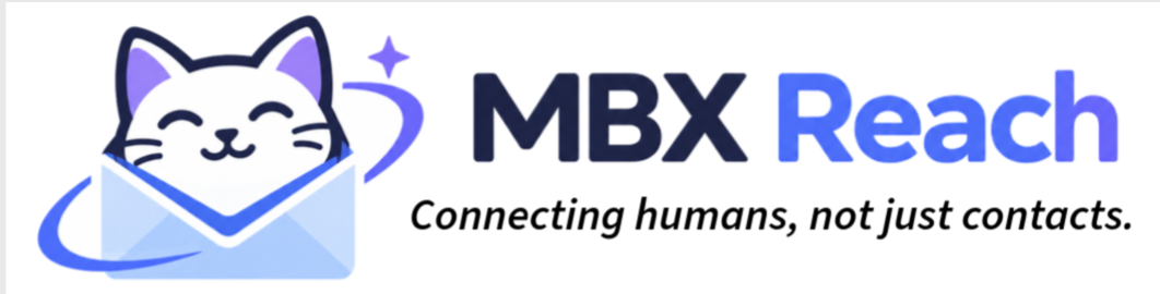 MBX Reach logo with the phrase Connecting humans, not just contacts