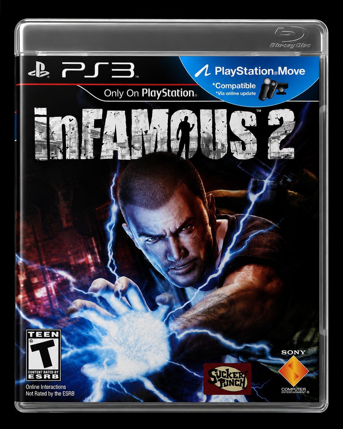 Physical PlayStation 3 case for inFAMOUS 2