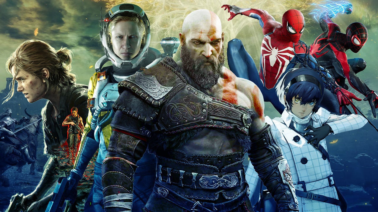 Collage of major PlayStation game characters